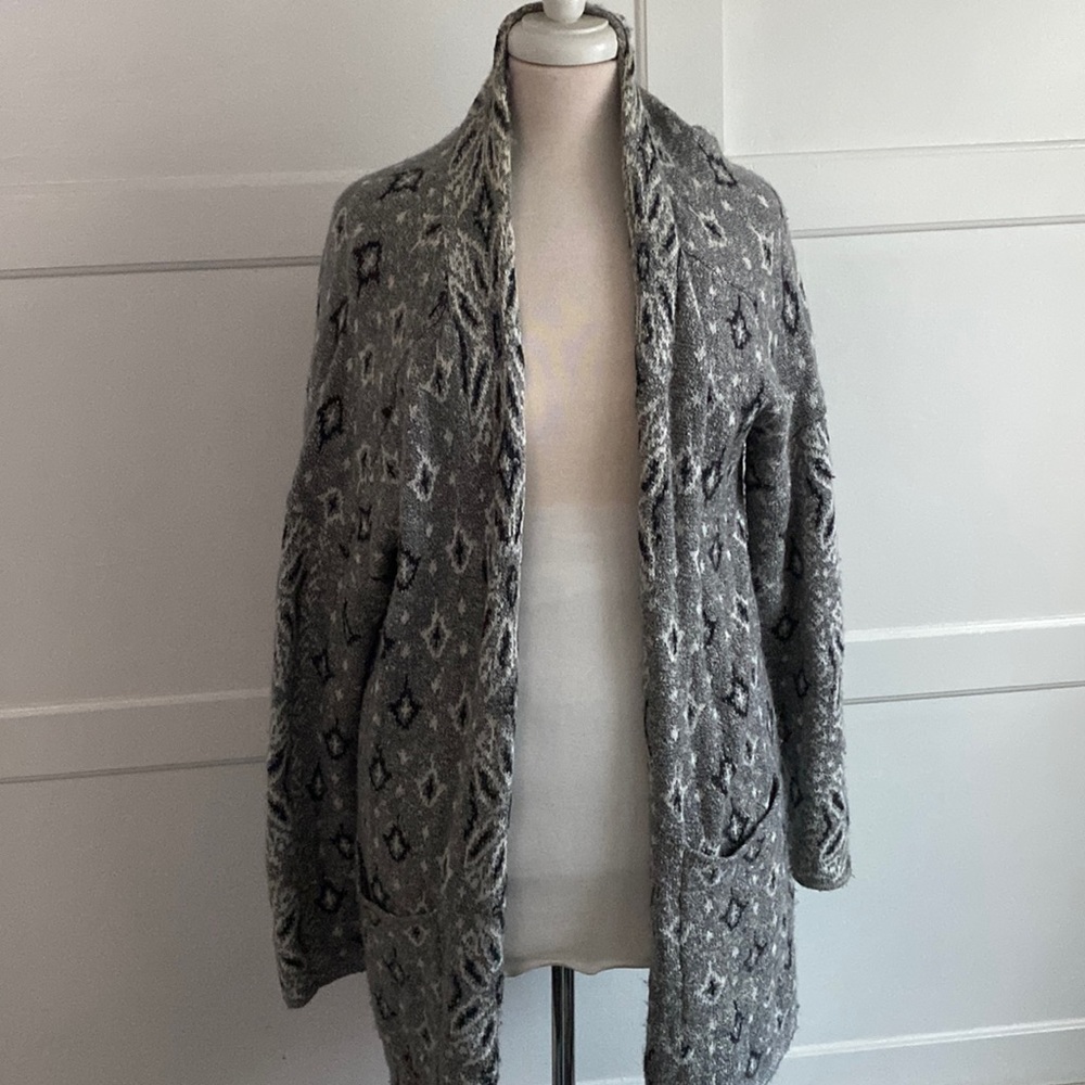 Lucky brand grey open front cardigan